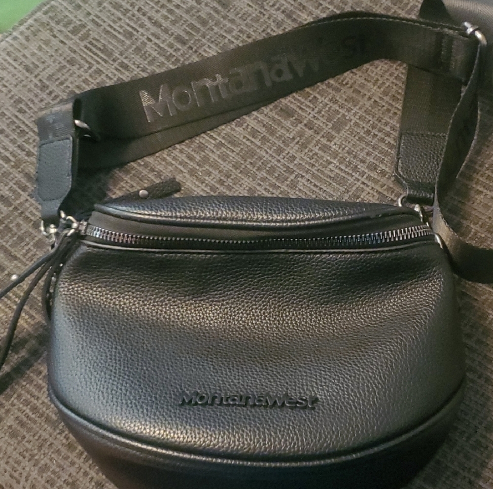 Montana West Black Belt Bag